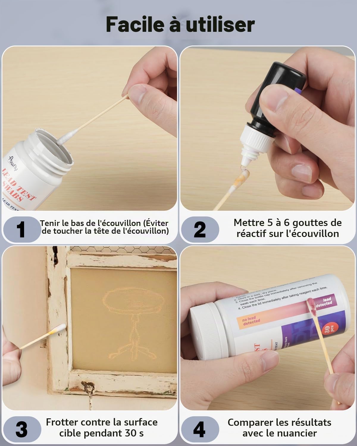 Thumbnail 6 de Pawfly Pawfly-CW2991-loodtestset met 60 swabs en resultaat in 30 seconden
