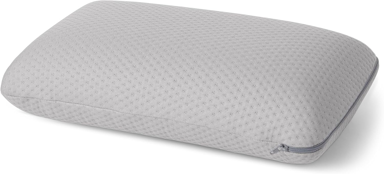 Amazon Basics cuscino da campeggio in memory foam 42 × 24 × 12 cm grigio