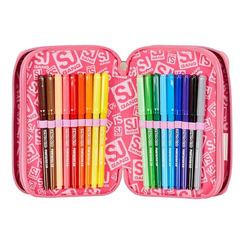 Detalle 2 de SJ Gang Astuccio 3 zip Unicorno per scuola