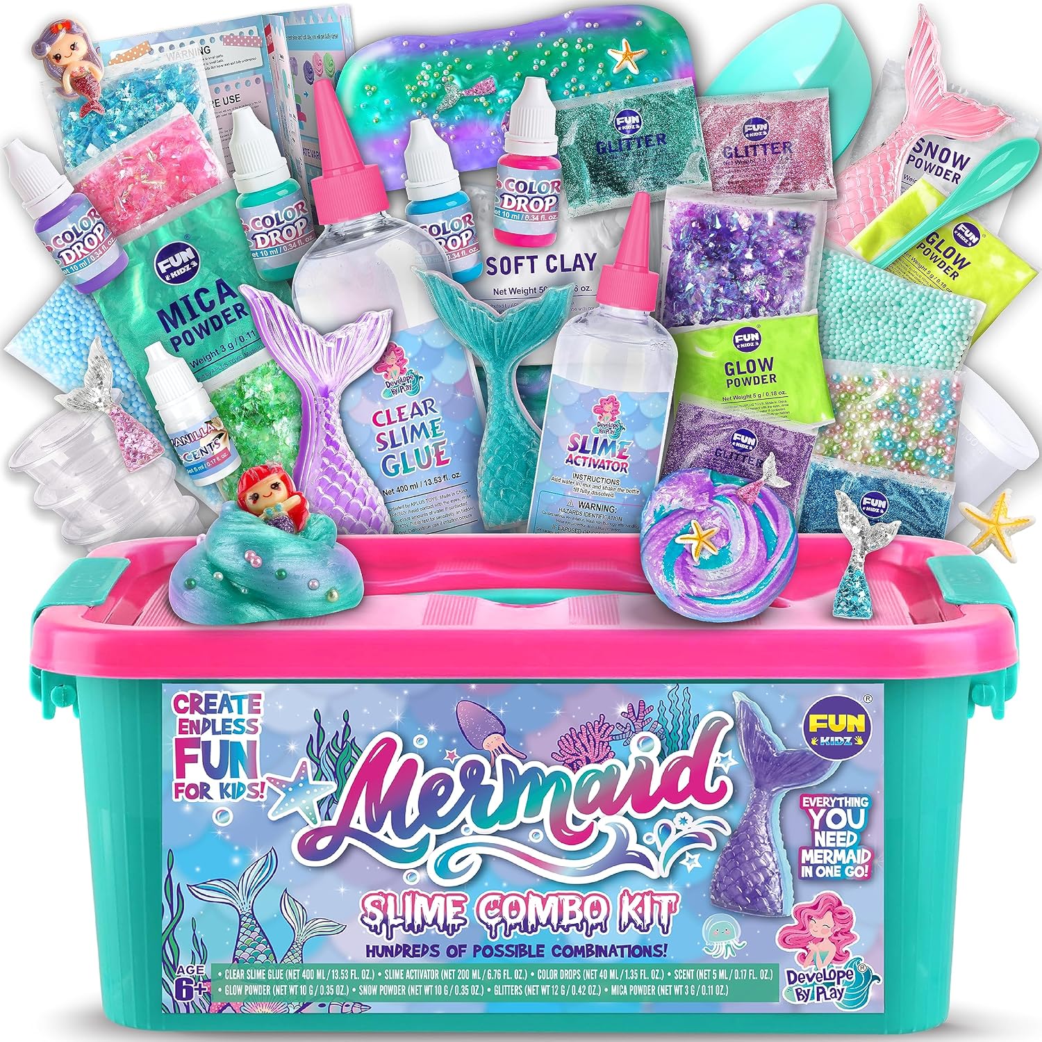 Detalle de FunKidz Mermaid Slime Kit DIY 8-12 🎲