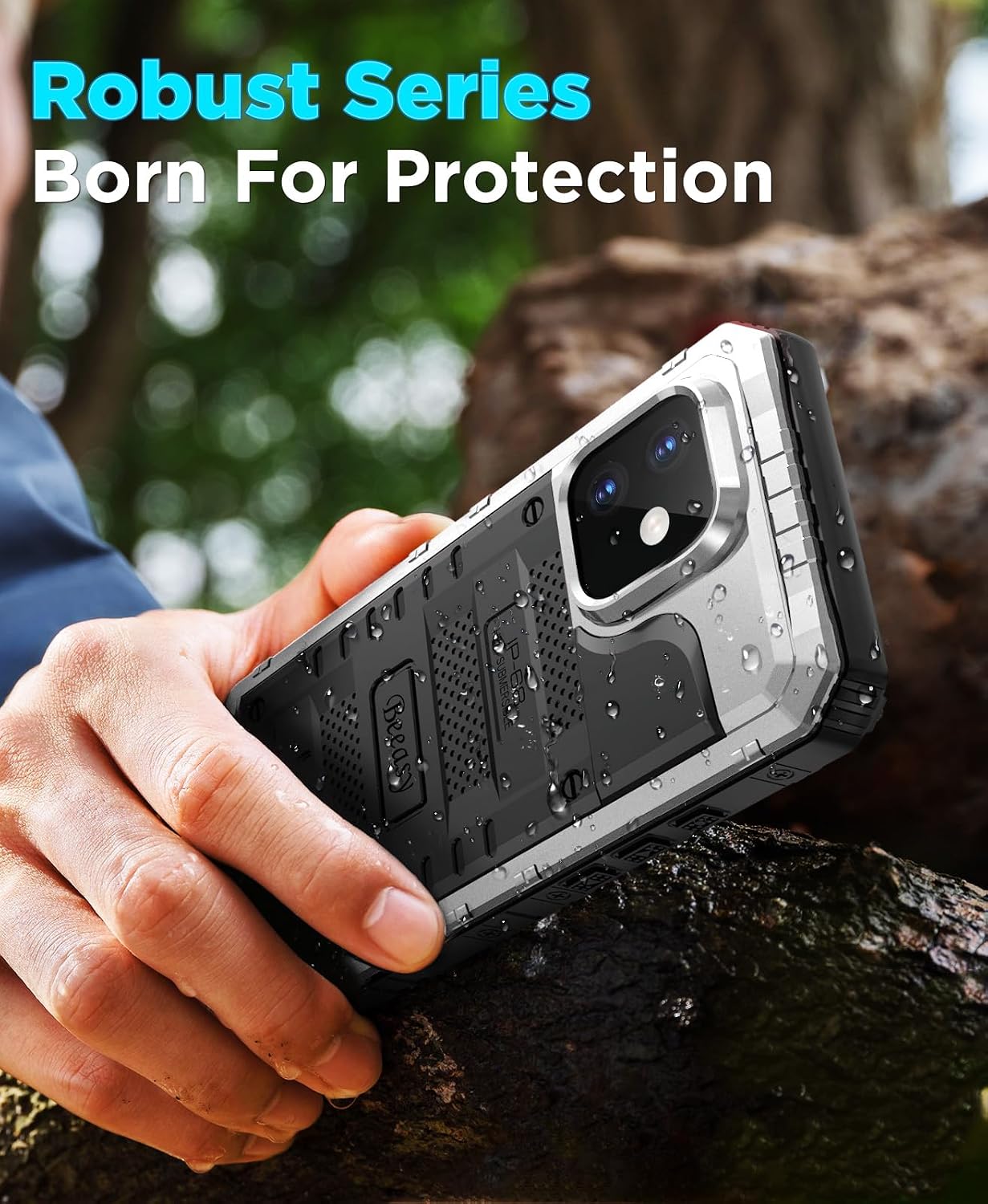 Thumbnail 6 de Beeasy Robust Series iPhone 15 Waterproof Heavy Duty Case (Silver) – full-body shockproof armour cover