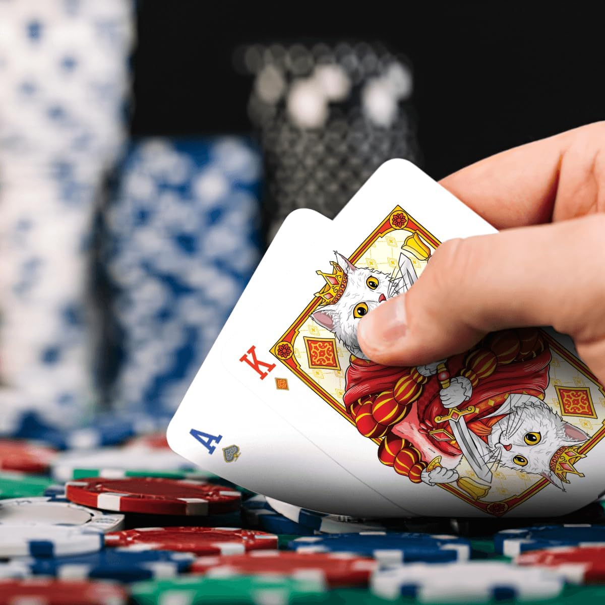 Detalle 2 de 99FOX Cat Playing Cards, Linen Finish