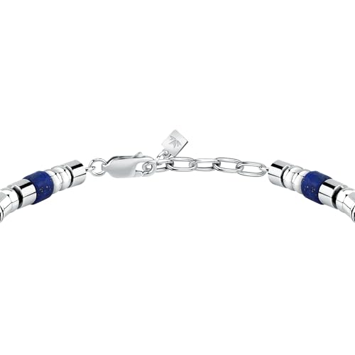 Detalle de Morellato Bracciale Uomo in Acciaio, Lapislazzuli – Collezione PIETRE S1741