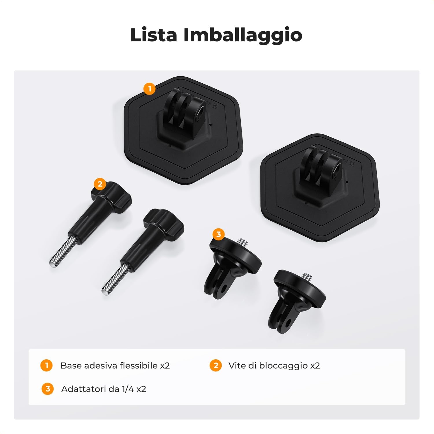 Thumbnail 5 de K&F CONCEPT Supporto adesivo per action cam 72×65 mm