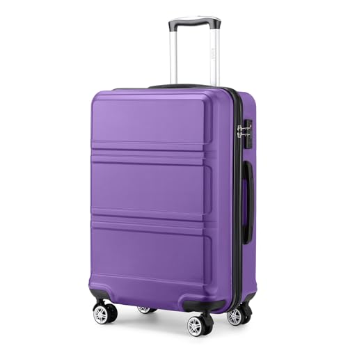 Kono Medium Suitcase with TSA Lock: 24-Inch Lightweight ABS+PC Hardshell