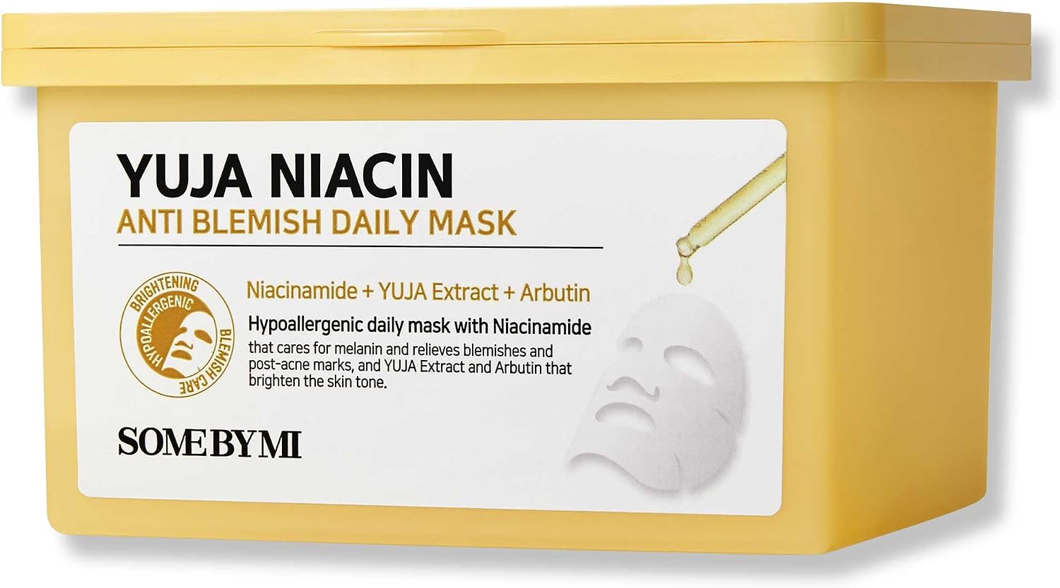 Detalle de SOME BY MI Yuja Niacin Anti Blemish Daily Mask – maschera viso giornaliera con niacinamide (30 fogli)