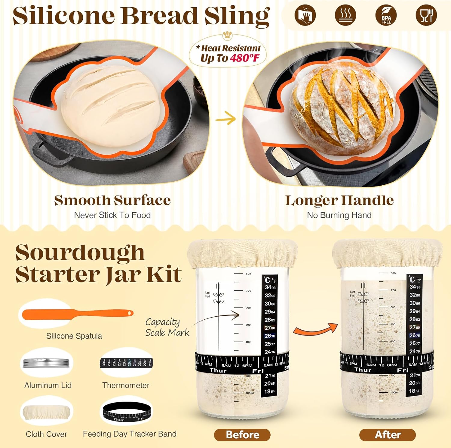 Thumbnail 6 de Sourdough Starter Kit 9 Inch 🍞