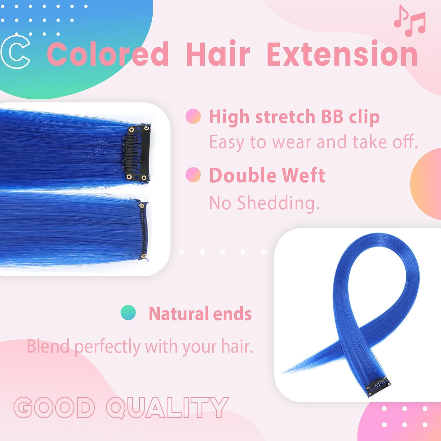 Detalle de Clip-In Hair Extensions, 16-Piece Set