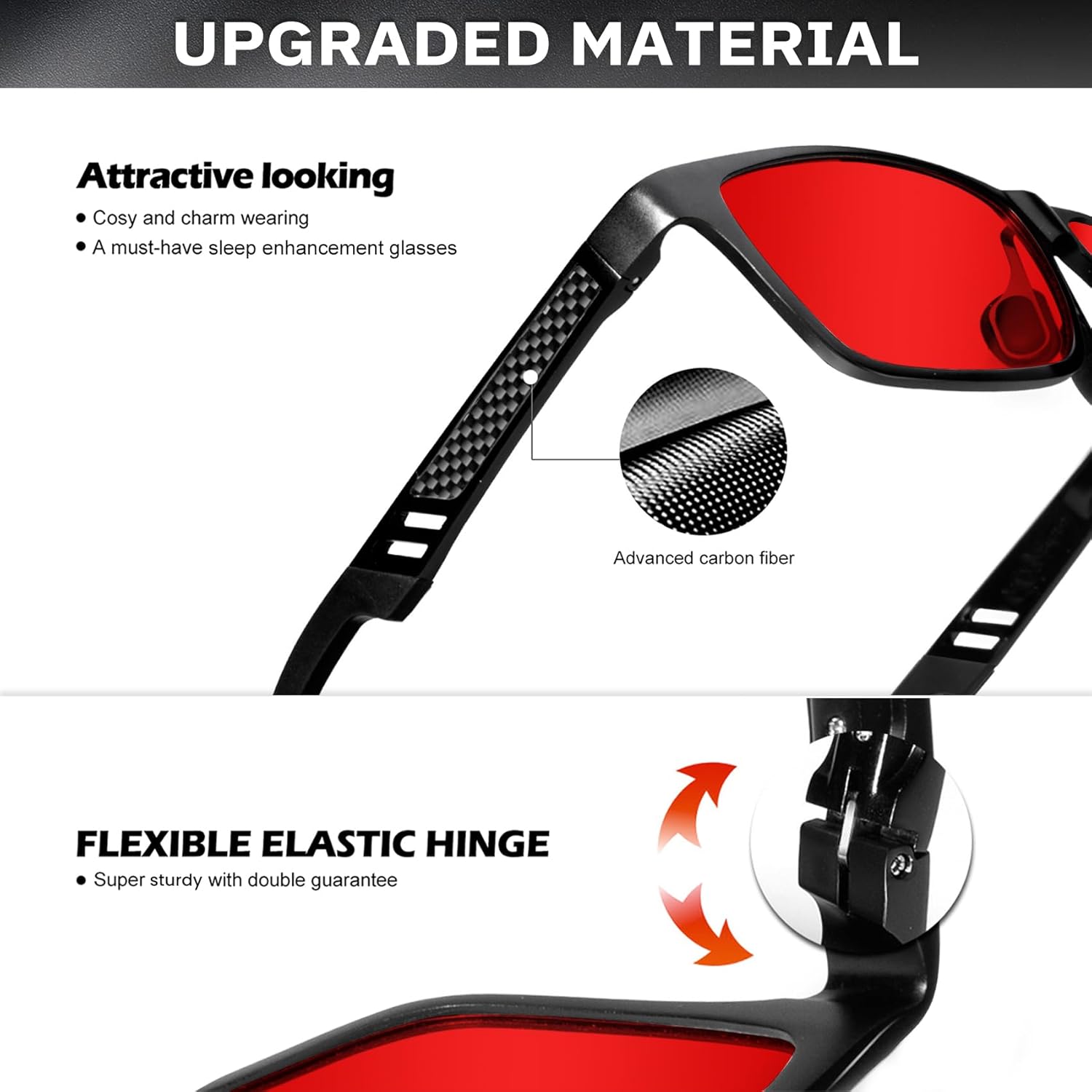 Detalle de ANYLUV Blue Light Blocking Glasses for Men (Lightweight Anti-Eyestain, Gaming/Computer Use)