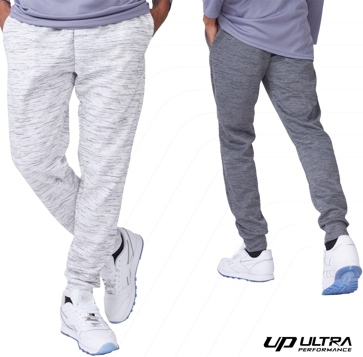 Detalle de Ultra Performance 3 Pack Men’s Joggers with Pockets, Drawstring Waist (Small–3X)