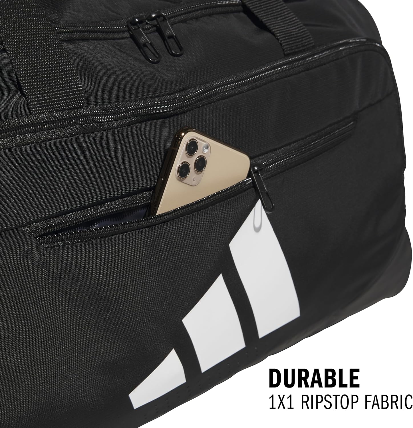 Thumbnail 2 de adidas Defender 5 Duffel Bag for Sports, Gym and Travel (Black, OSFA)