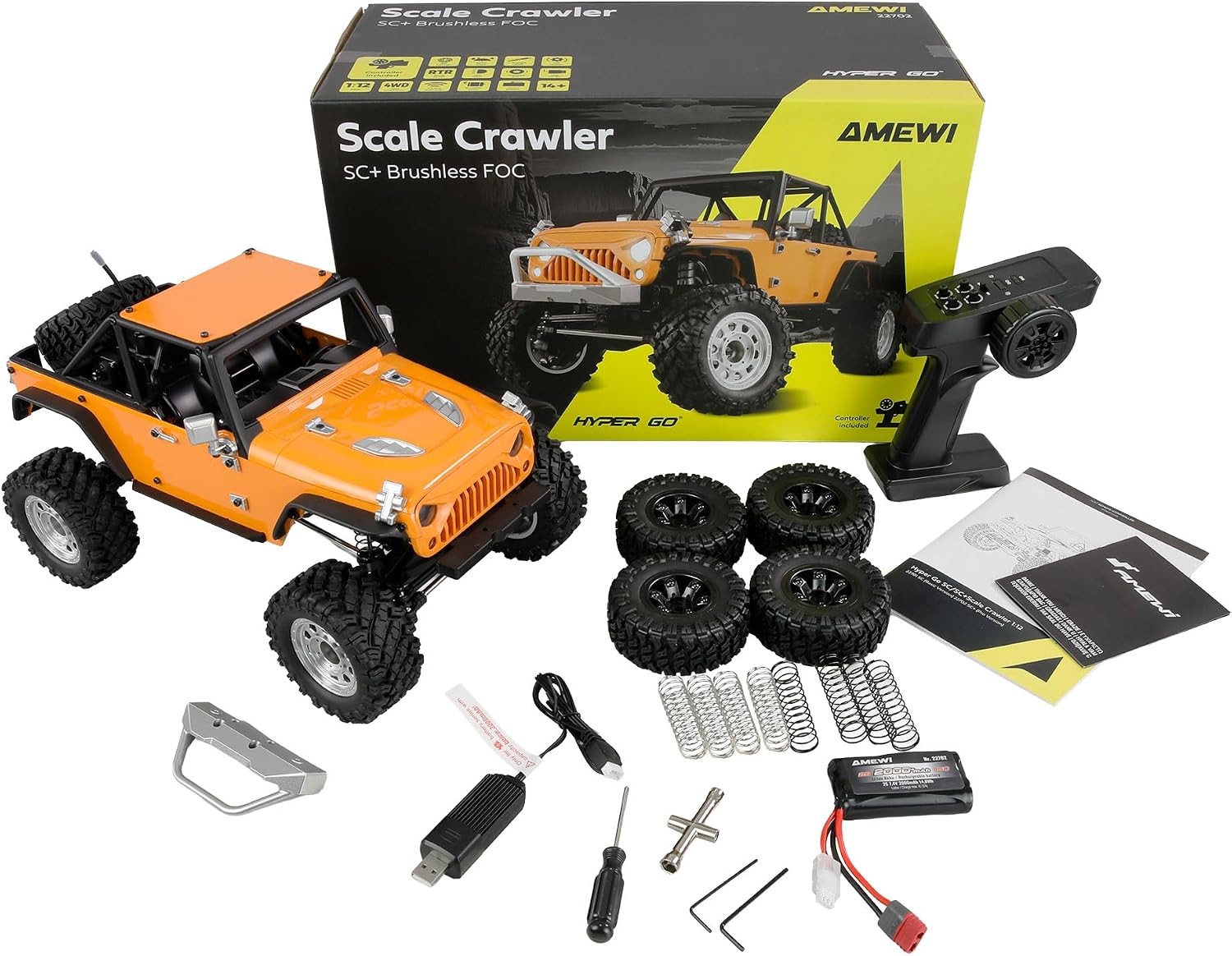 Detalle de Amewi Hyper Go SC+ Scale Crawler Pro – crawler RC 1:12, FOC, RTR