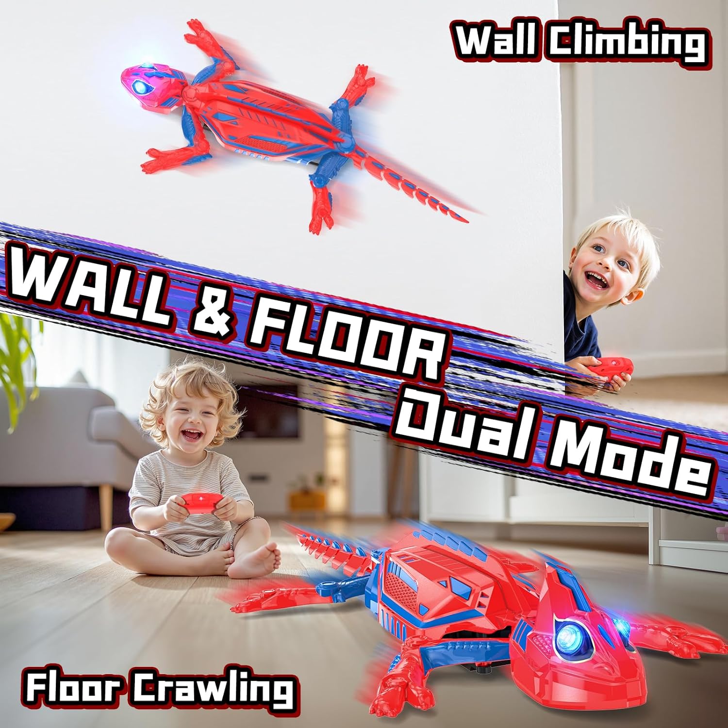 Detalle de Buoeuik Wall Crawler Gecko remote control climbing lizard toy