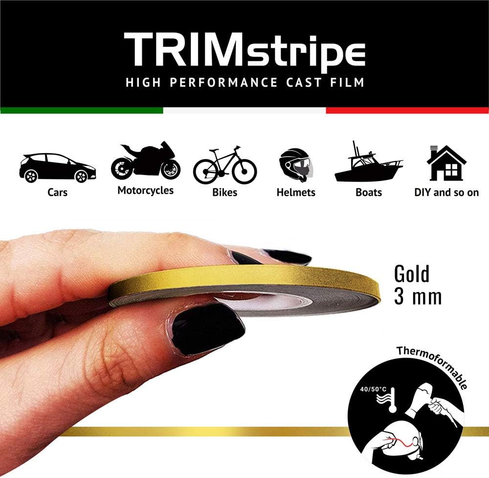 Detalle de 4R Quattroerre.it 10450 Trim Stripes Oro, Strisce Adesive per Auto 3 mm x 10 m