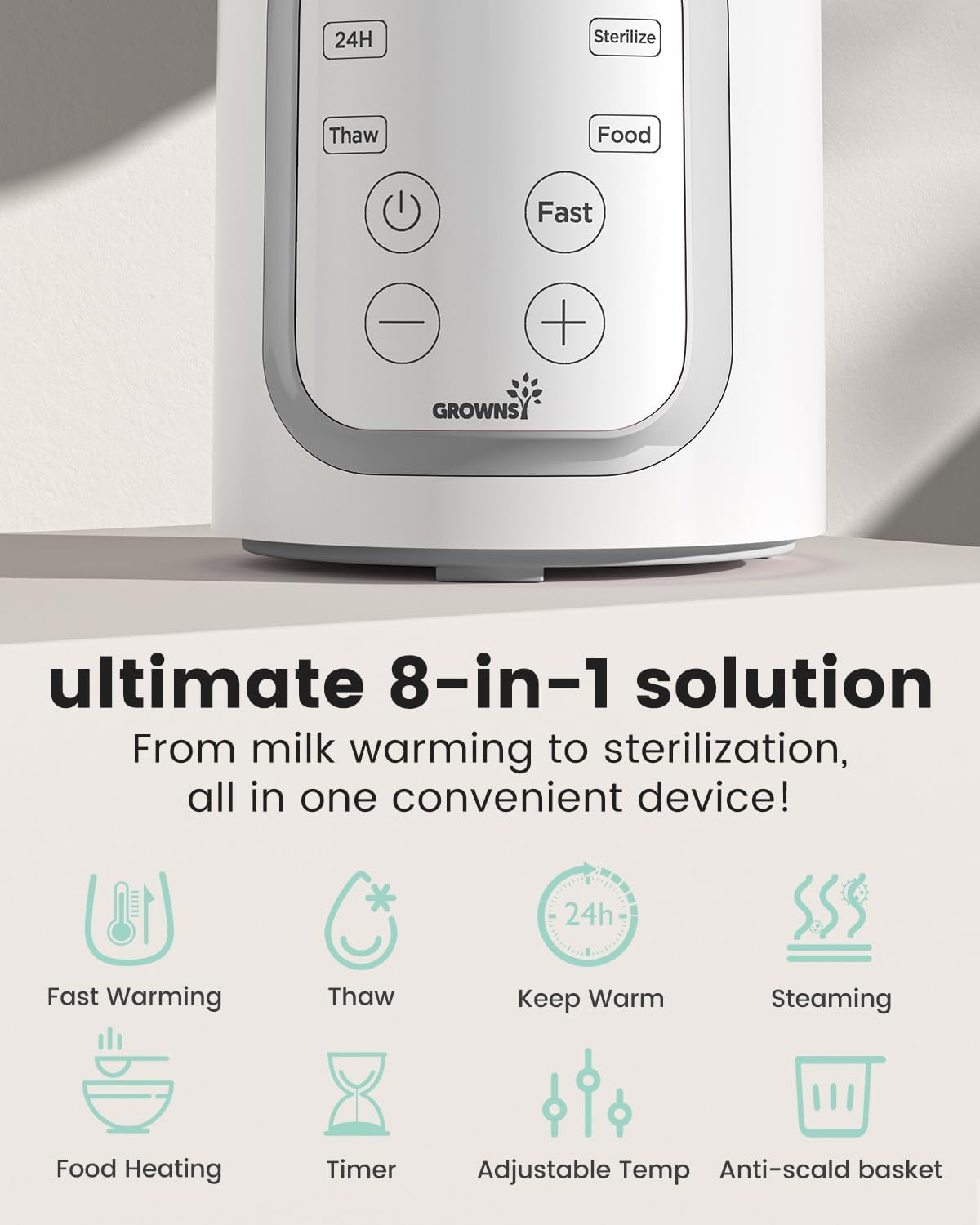 Thumbnail 2 de Grownsy 8-in-1 Baby Bottle Warmer ⏲