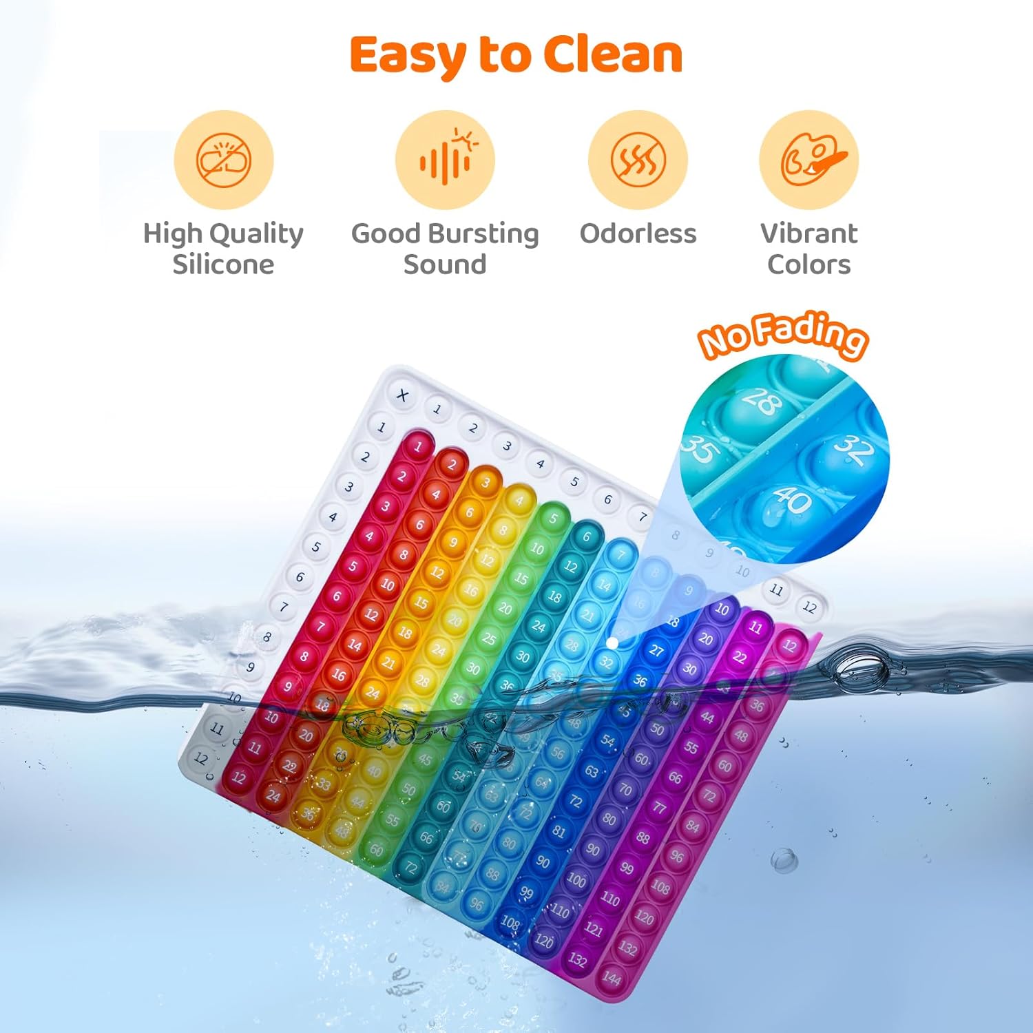 Thumbnail 3 de JoyCat Multiplication Chart 9.8 x 10.2in fidget toy