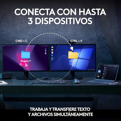 Thumbnail 10 de Logitech MX Keys S Combo (MX Keys S + MX Master 3S) inalámbricos, Bluetooth y USB-C, QWERTY Español grafito