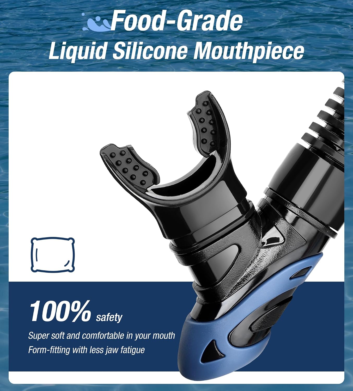 Detalle 2 de Aegend Dry Snorkel with Silicone Mouthpiece