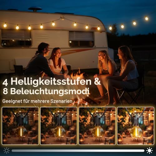 Thumbnail 3 de Hoteril LED-Lichterkette Außen 30 m, 8 Leuchtmodi – wetterfest mit 24-Volt Sicherheit