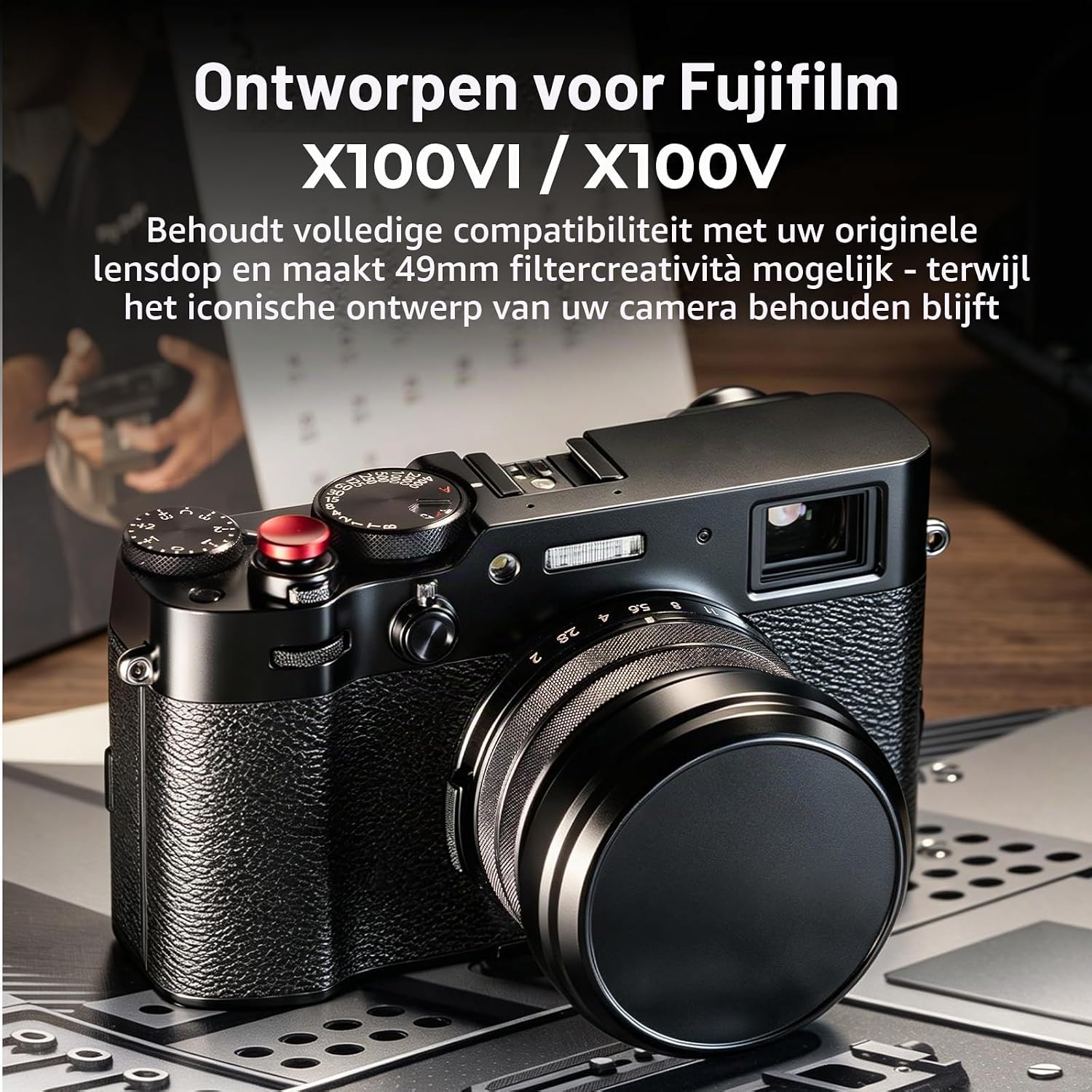 Thumbnail 1 de SMALLRIG 5848 zonnekap voor FUJIFILM X100VI/X100V met 49mm-filteradapter