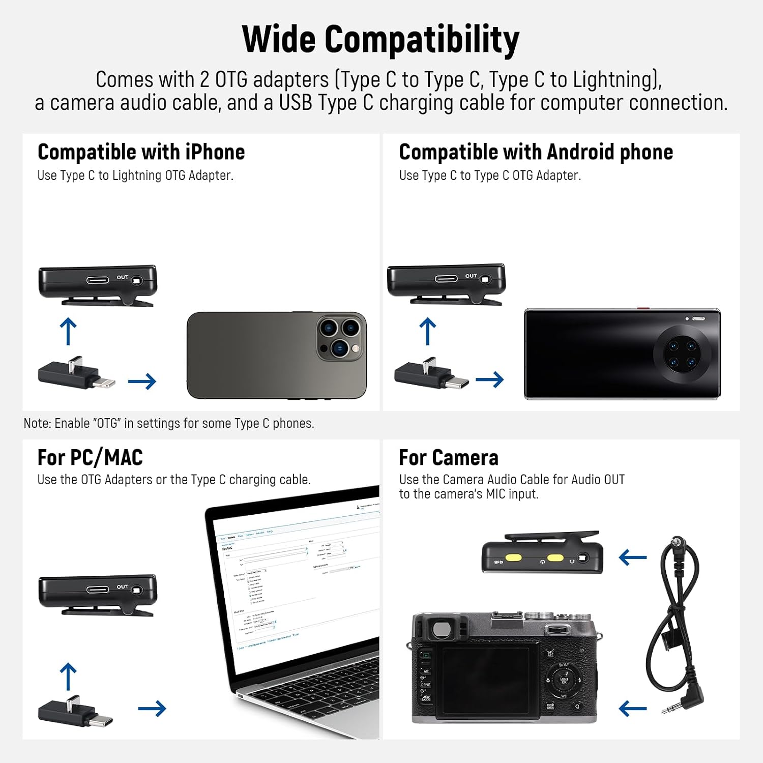 Thumbnail 6 de NEEWER CM28 Wireless Lavalier Microphone with Dual Transmitters and 4GB Recording