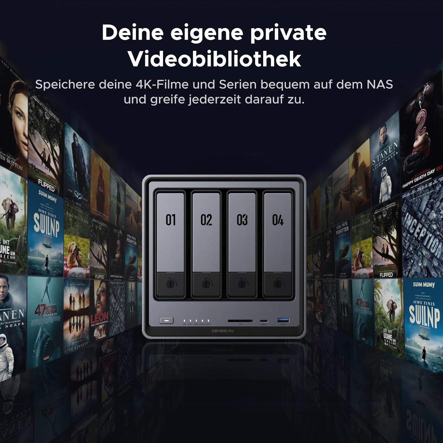 Thumbnail 3 de UGREEN NASync DXP4800 Pro 4-Bay Desktop-NAS mit Intel i3-1315U, 8GB DDR5 und 10GbE