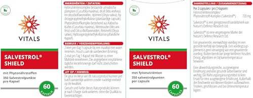 Detalle 2 de Vitals Salvestrol Shield Phytonährstoffkomplex, 60 Kapseln mit 350 Punkten