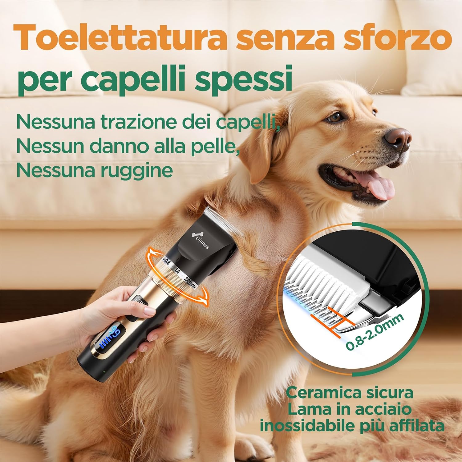 Thumbnail 4 de Gimars 4-in-1 Tosatrice Silenziosa per Cani Professionale – Kit di Toelettatura Tutto-in-uno
