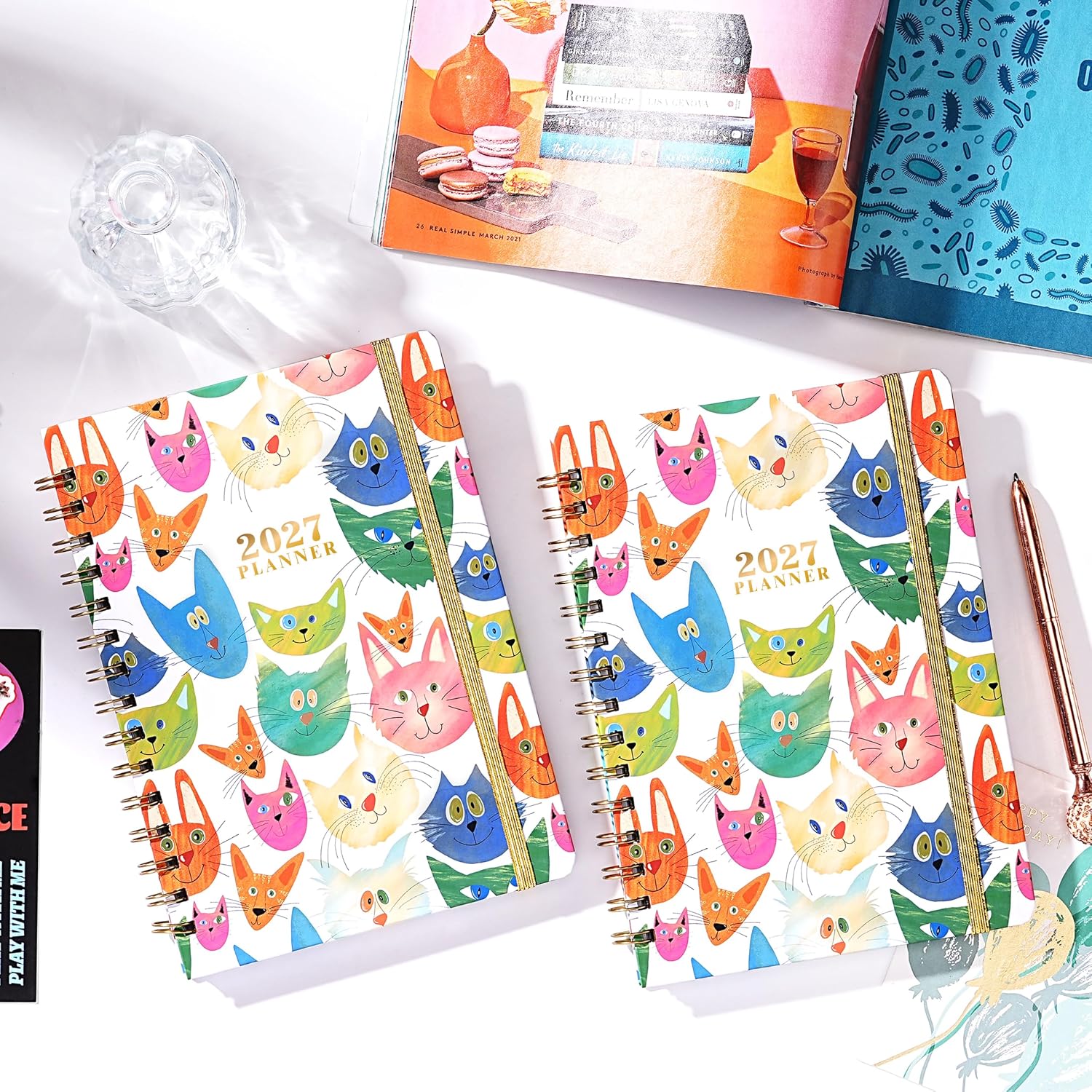Thumbnail 1 de Planrage HHPA5MTZY34Q13 2027 Weekly and Monthly Planner, Hardcover, Colorful Tabs
