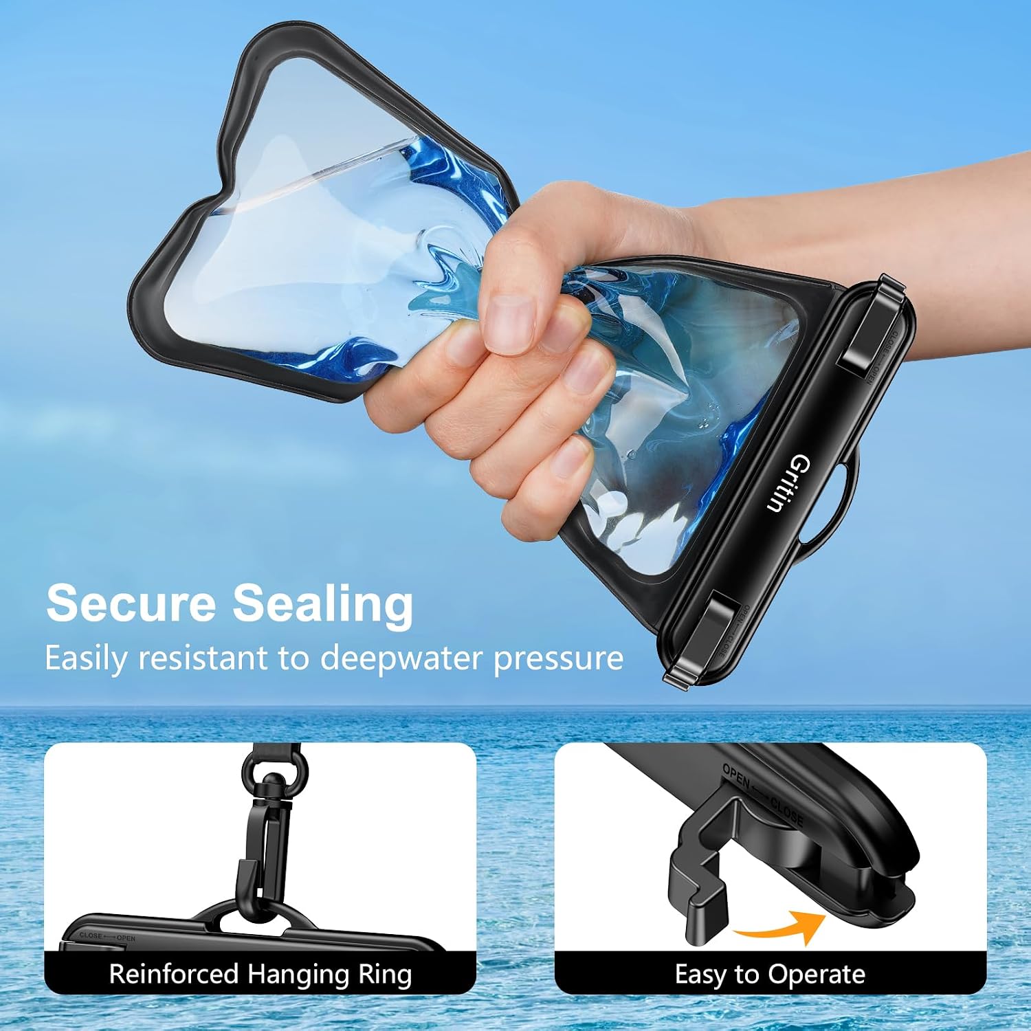 Thumbnail 6 de Gritin IPX8 Waterproof Phone Pouch 2 Pack
