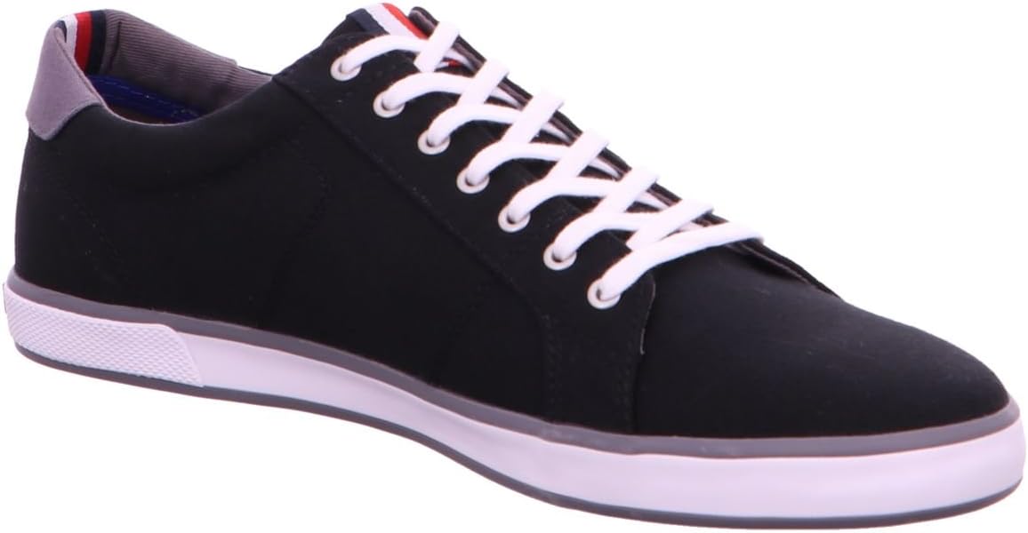 Detalle de Tommy Hilfiger Baskets Vulcanisées Homme – Élégance décontractée en toile et coton
