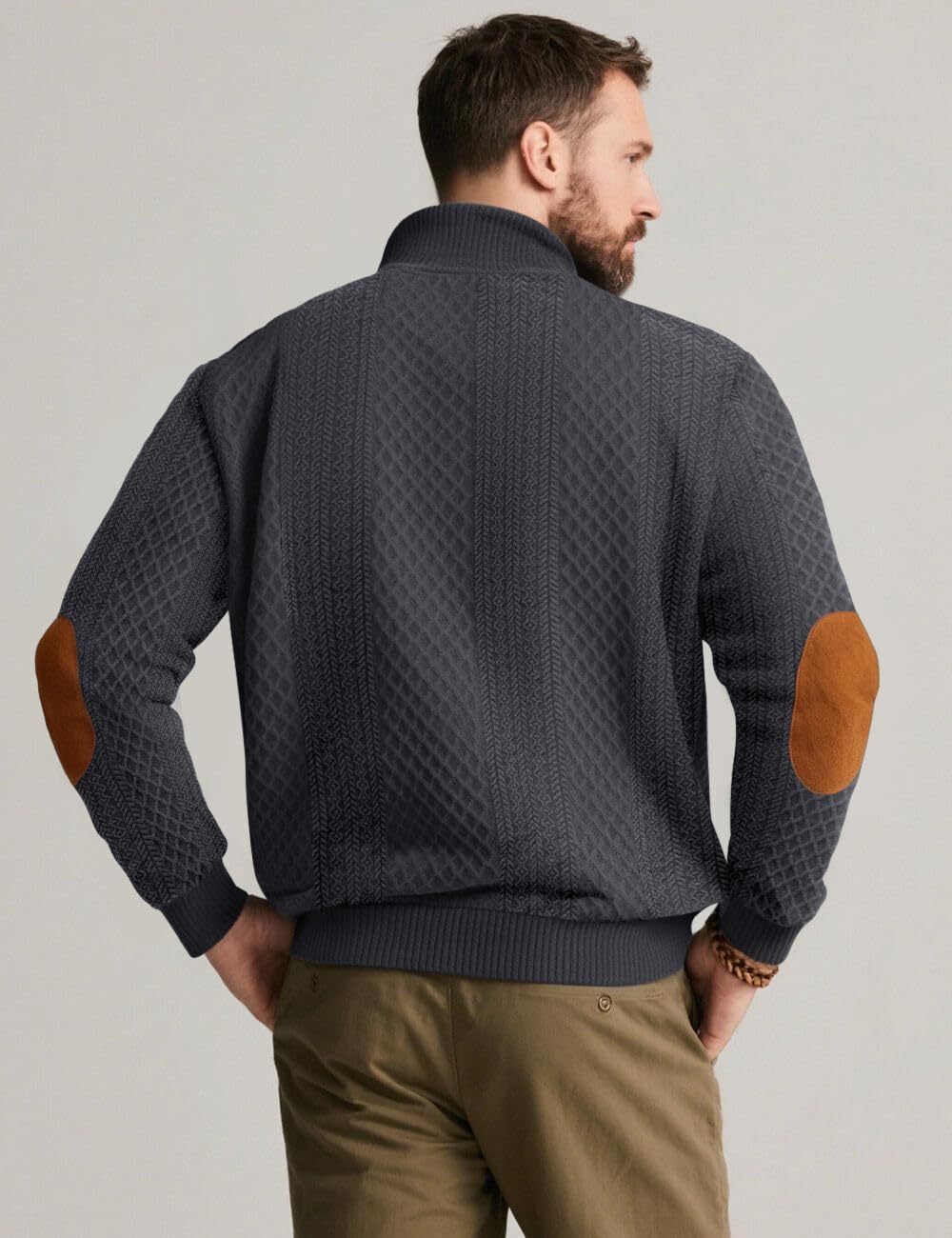 Thumbnail 5 de QOSOQ Men's Casual Sweatshirt Pullover 1/4 Zip