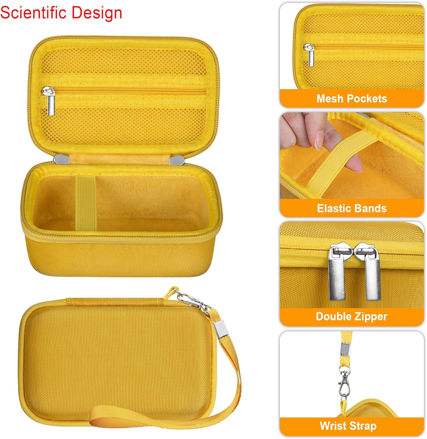 Thumbnail 3 de Elonbo carrying case for Panasonic Lumix DC-TZ99 / LX10 / ZS series travel bag (yellow)