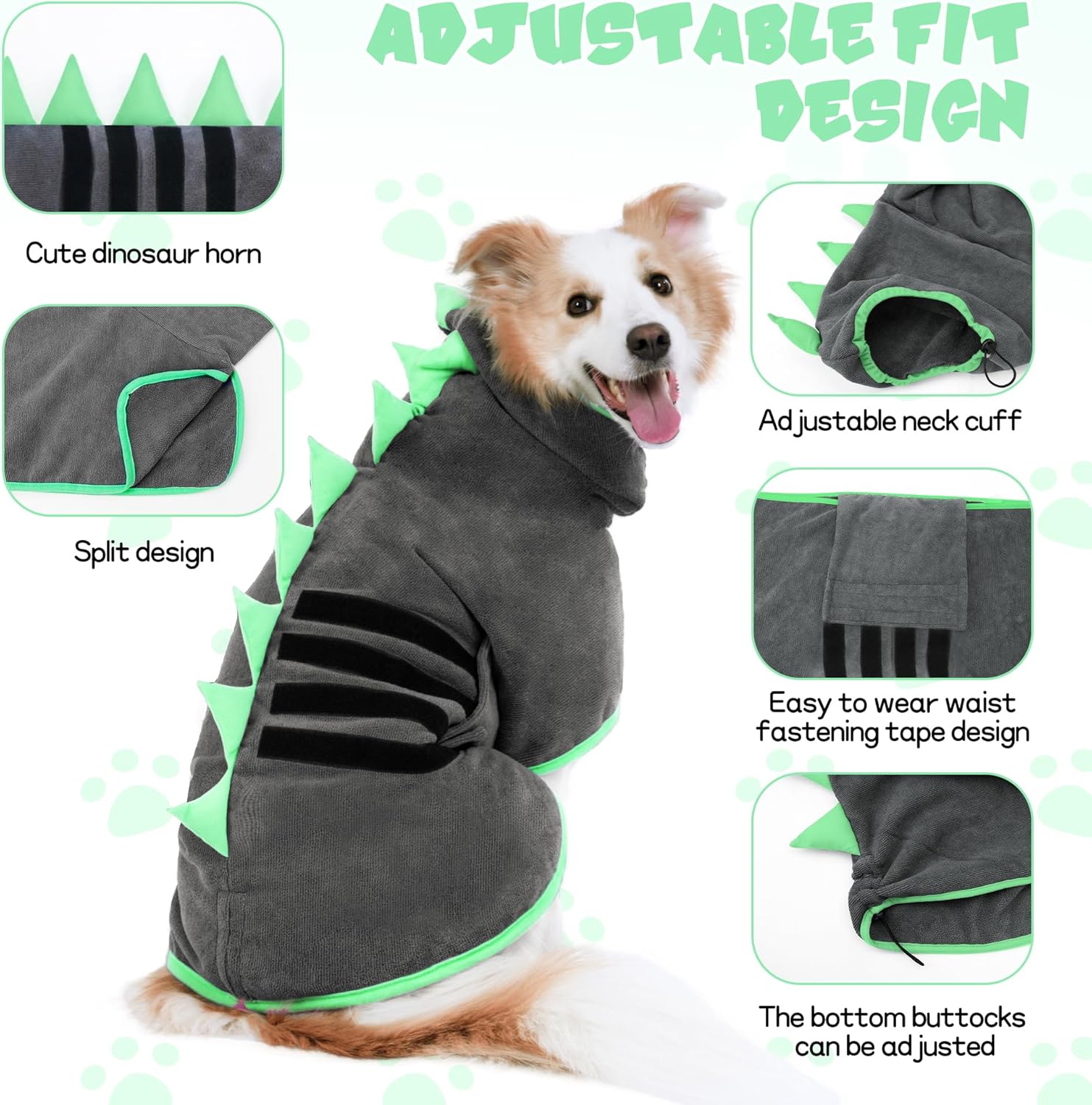 Thumbnail 2 de HezzLuv Microfiber Quick Drying Dog Coat