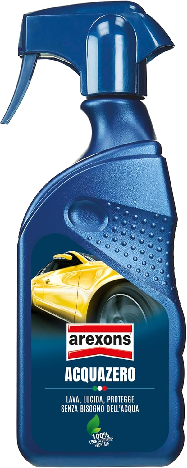 Arexons Acquazero Pulizia Lavaggio e Lucidatura Auto Senza Acqua, 400 ml
