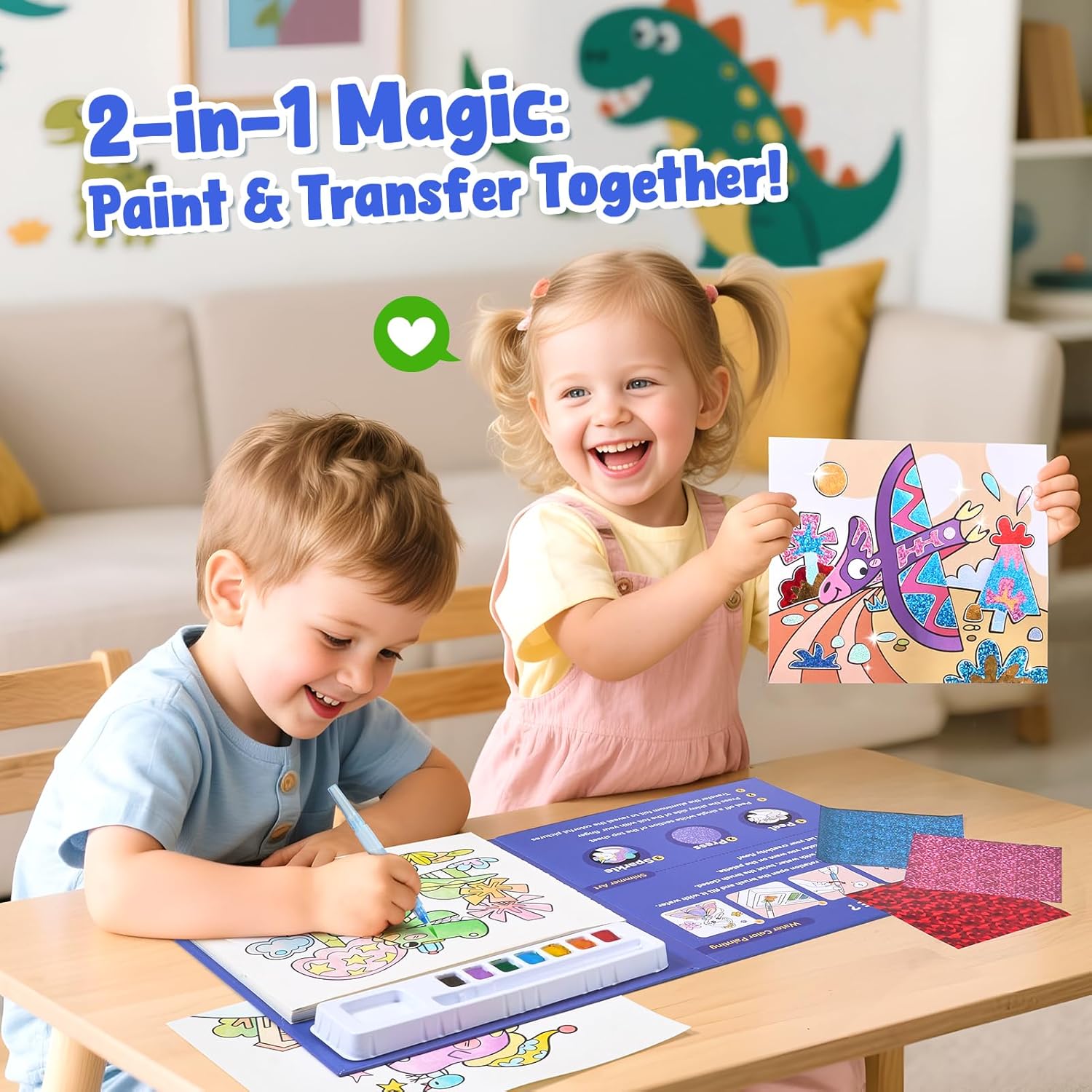 Thumbnail 1 de JoyCat Paint with Water Coloring Books – Dinosaurs (Ages 4–8)