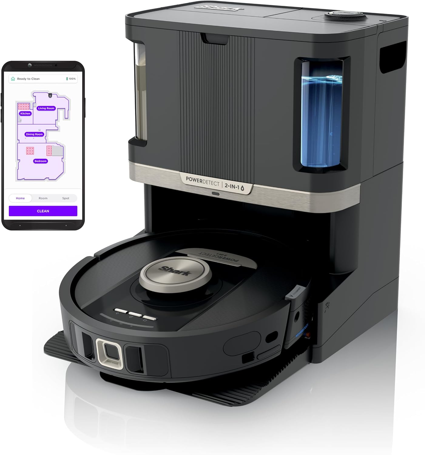Detalle de Shark RV2820ZECA PowerDetect NeverTouch Pro Robot Vacuum and Mop with 360° LiDAR