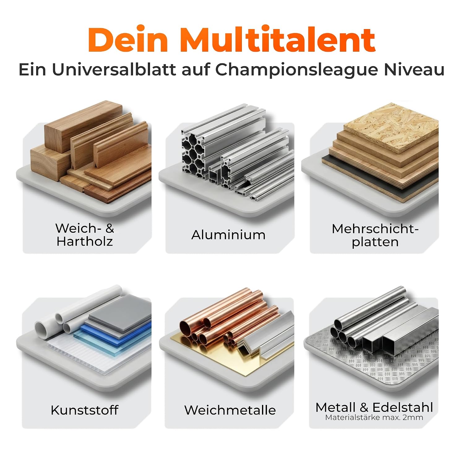 Detalle de BAUBECK Sägeblatt 160x20 +16mm Adapter, 60Z – Feinschnitt für Holz, Aluminium und mehr