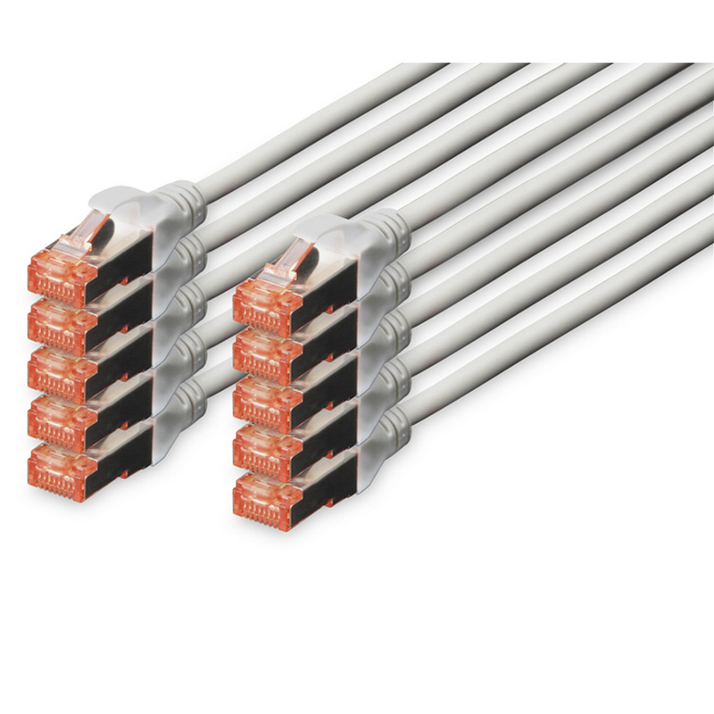 Detalle de Digitus Cable de Red S-FTP Cat.6 LSZH 1 m (10 unidades) – Pack seguro y compacto