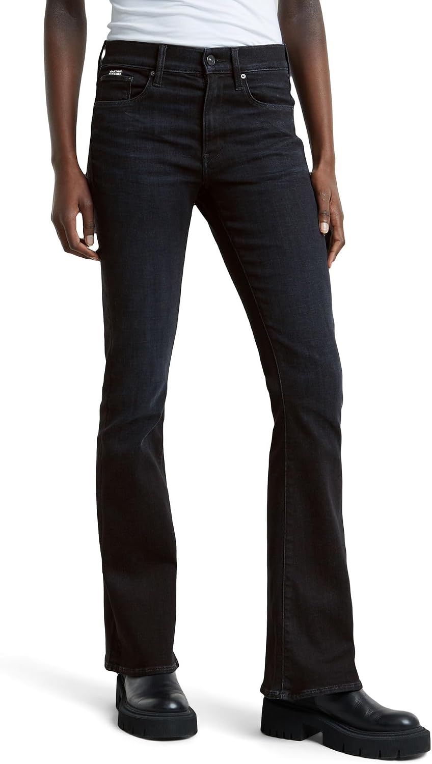 Detalle de G-STAR Damen 3301 Flare Jeans – timeless denim with a comfortable fit