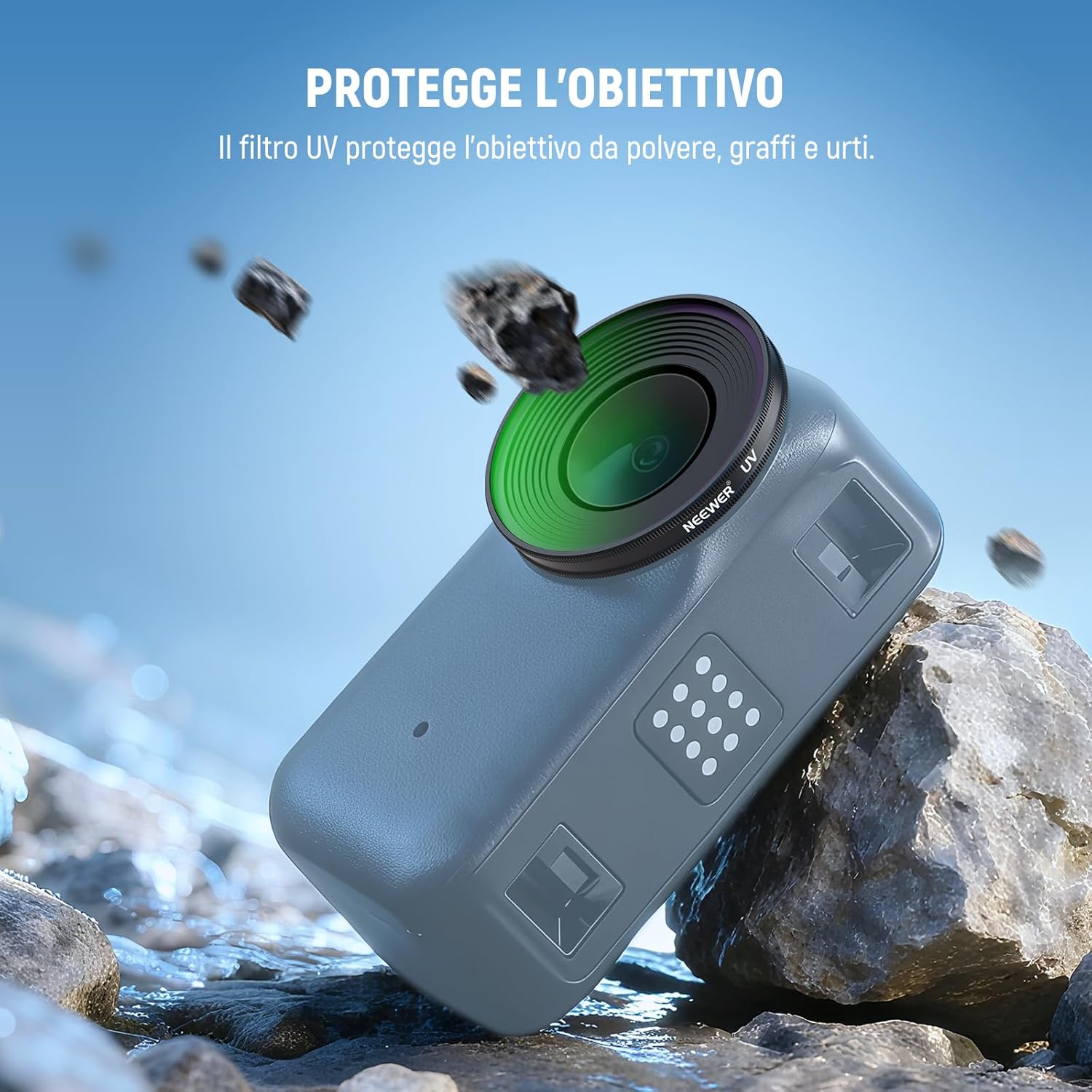 Thumbnail 3 de NEEWER Filtro UV per DJI Osmo Nano: vetro ottico multistrato avvitabile e protezione extra