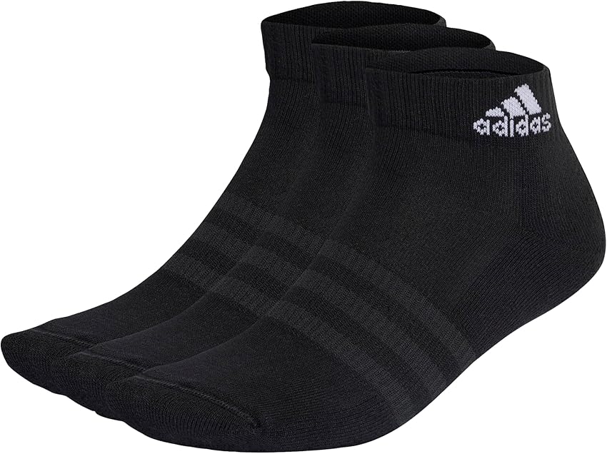 Detalle de adidas Comfort Socks para Deportes - 3 Pares, Negro/Blanco