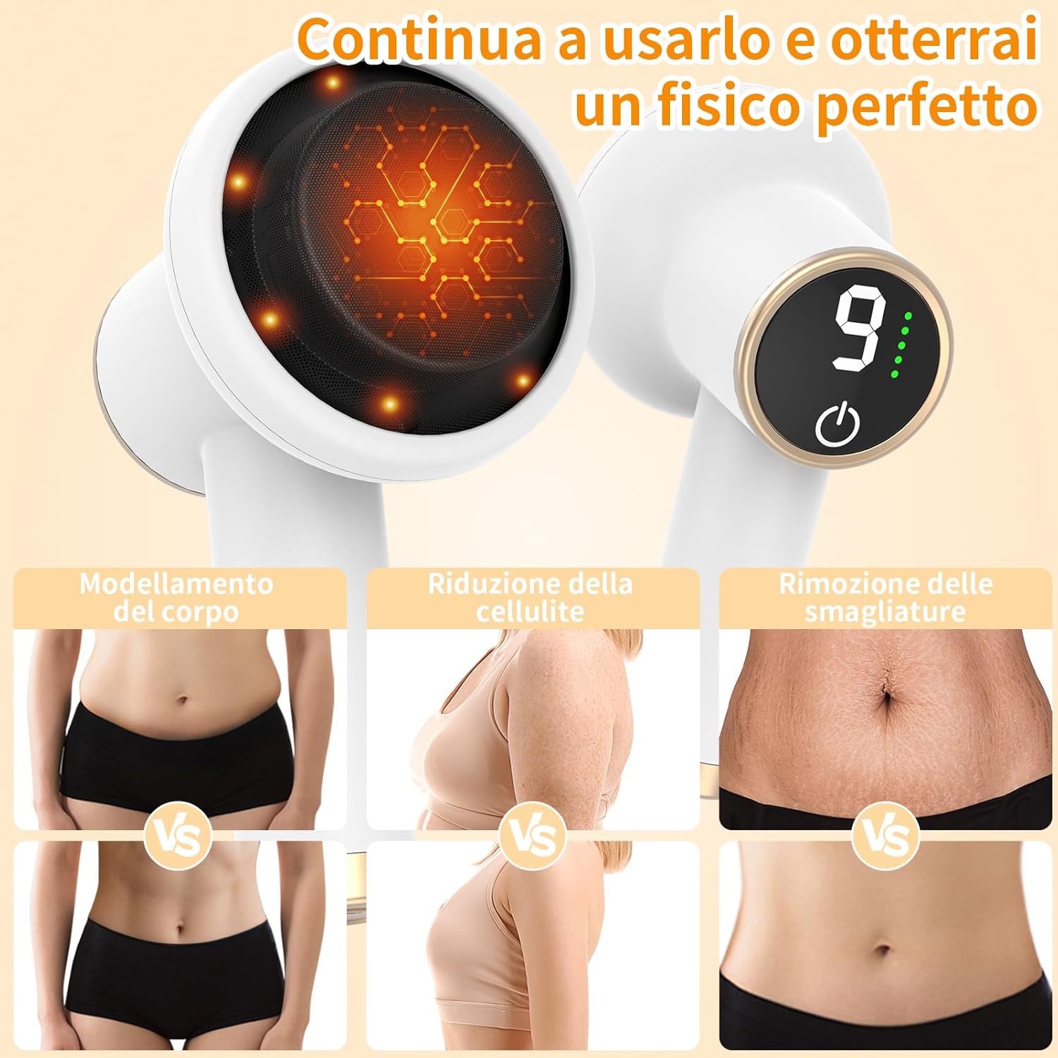 Detalle 1 de Massaggiatore anti cellulite senza fili 9 velocità