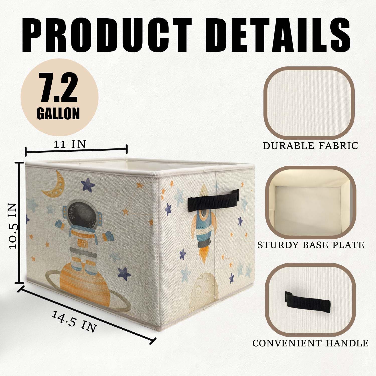 Detalle 2 de Likjad Fabric Storage Bin, Cotton-Linen