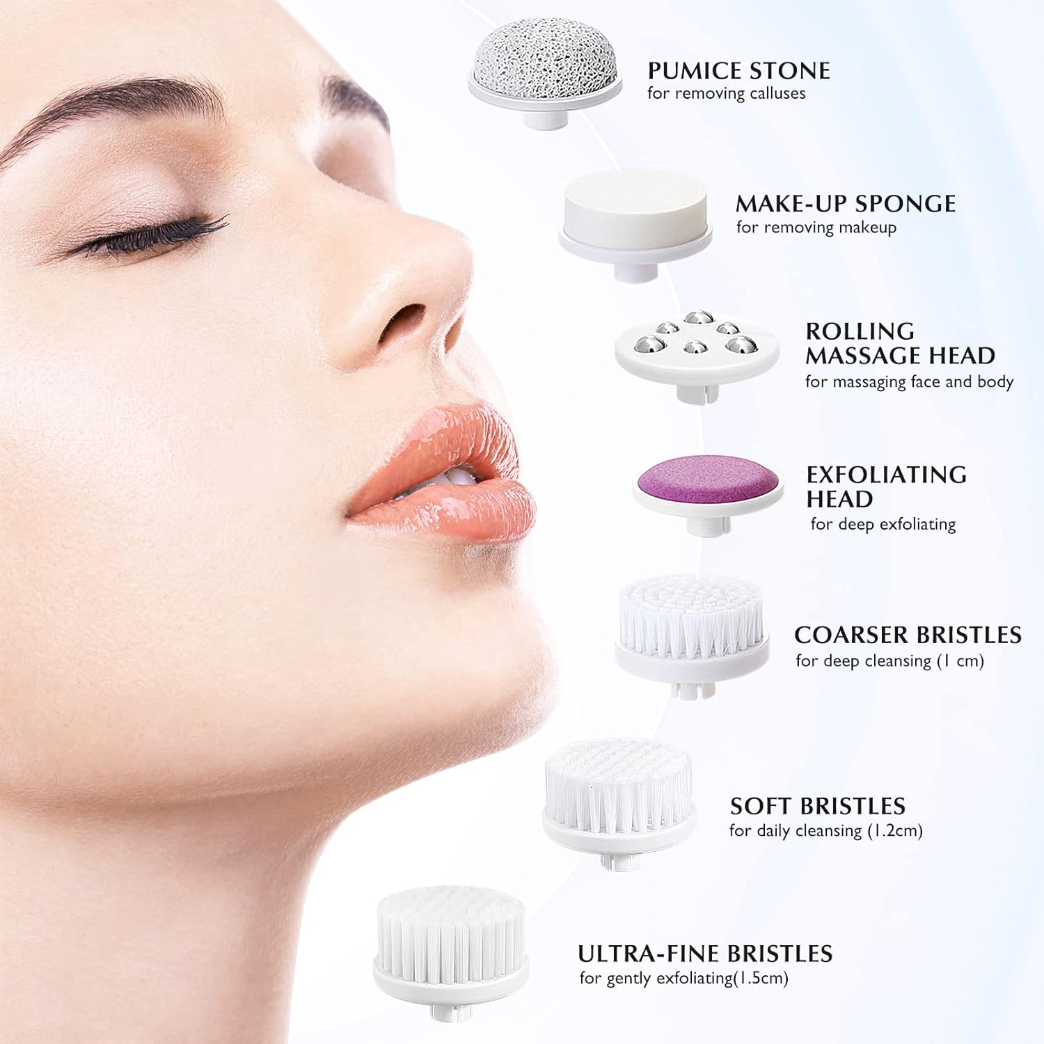 Detalle 2 de COSLUS FBS-D Facial Cleansing Brush 7-in-1