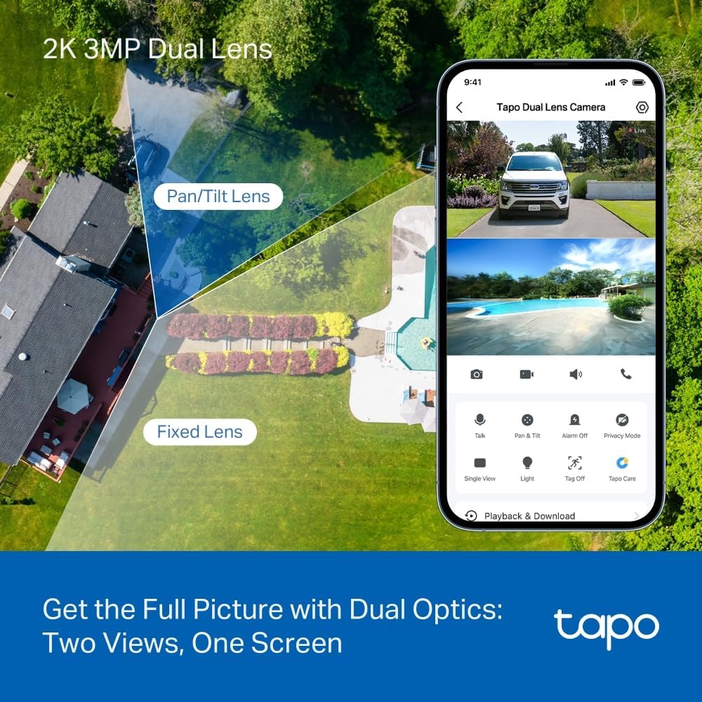 Detalle de Tapo TC34 2K Dual Lens Outdoor Camera