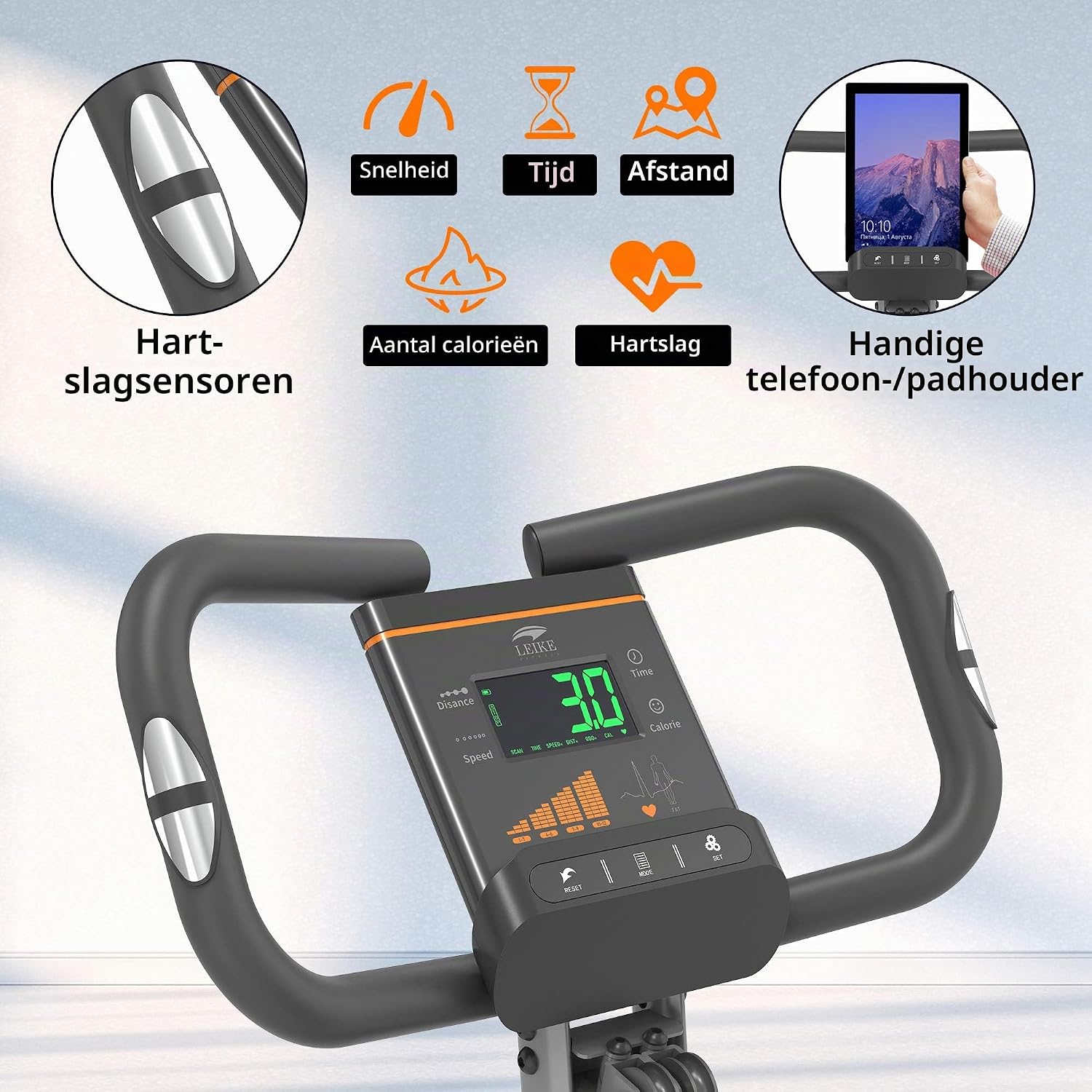 Thumbnail 3 de leikefitness 3-in-1 hometrainer, inklapbaar, met 12 weerstandsniveaus