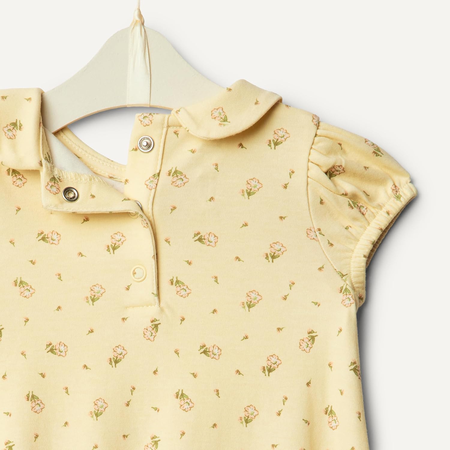 Thumbnail 3 de Amazon Essentials Baby Girls’ Cotton Short-Sleeve Romper Suit with Peter Pan Collar (Pack of 2)