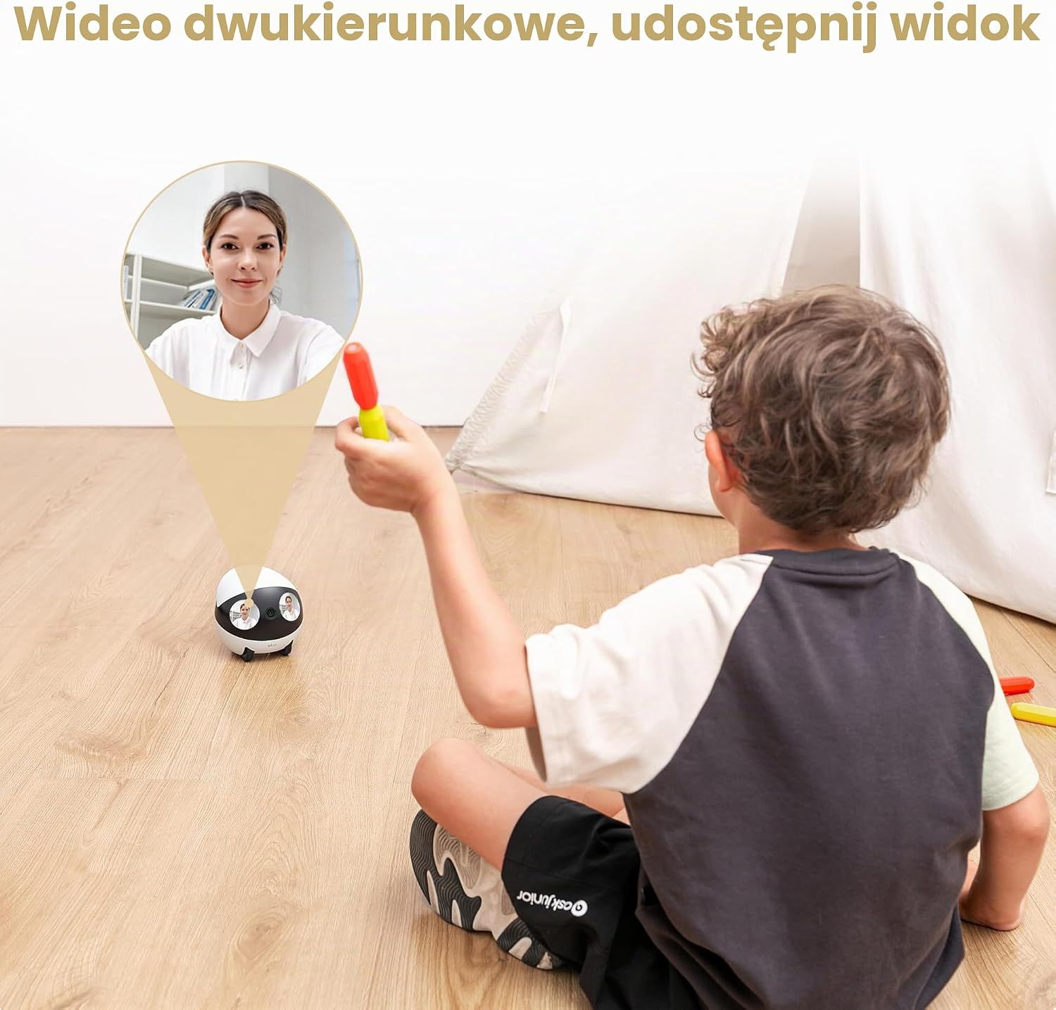 Detalle 2 de Enabot EBO Air 2S FamilyBot – mobilna kamera 2,5K z dwukierunkowym dźwiękiem