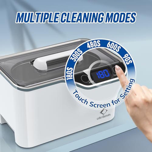 Thumbnail 3 de LifeBasis CDS-100 Ultrasonic Cleaner: 600ML Jewellery Cleaner with 48KHz Power for Jewellery, Glass, Watches and More
